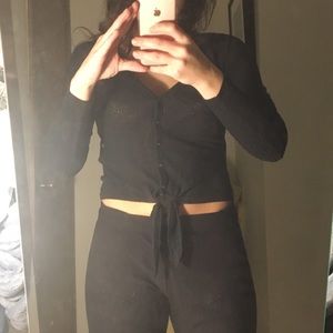 Abercrombie and Fitch tight,short,tie sweater